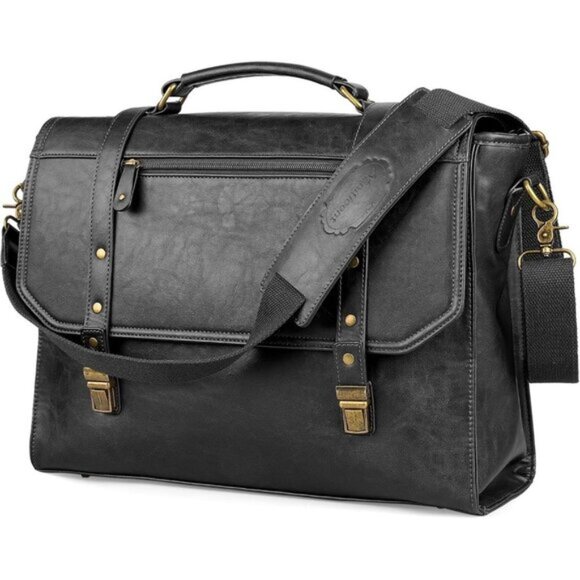 Mens messenger bag inch, Waterproof Faux Leather Laptop